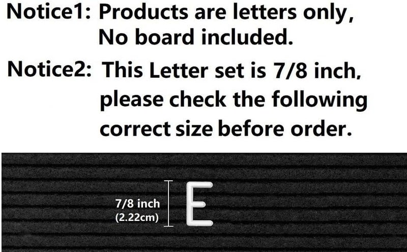 G GAMIT Felt Letter Board Letters Set, Pre-Cut 340pcs 7/8inch(0.875") White Letters Only(No Board Included) - Image 3